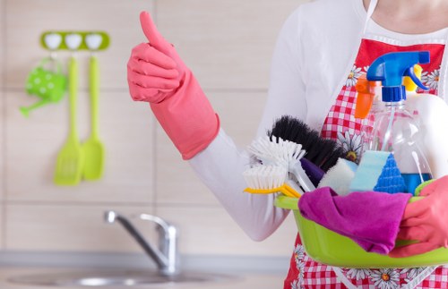 Local carpet cleaning service treating a commercial carpet in Brondesbury
