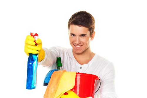 Kitchen and bathroom hard-surface stain cleaning